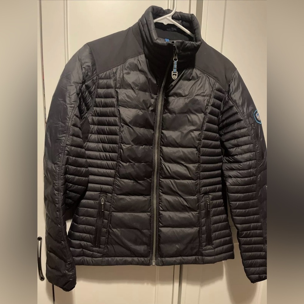 KUHL Projekt Spyfire Womens Medium Goose Down Puffer Parka Jacket Black, NWOT